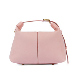 Bolso de mano para dama 037-1g gamuza rosa bebé