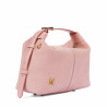Bolso de mano para dama 037-1g gamuza rosa bebé