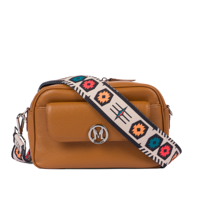 Bolso de mujer de hombro 014g 01 biz caramelo