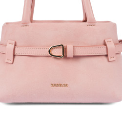 Bolso de mano para dama 056g camoscio baby pink