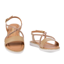 Sandalias niños 541 beige combinado