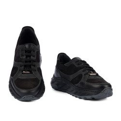 Zapatos casuales/deportivos para hombre 996 en combinación de terciopelo negro