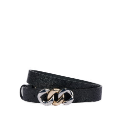 Cinturón mujer 47m negro estampado