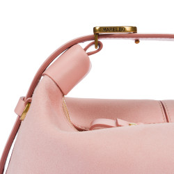 Bolso de mano de mujer 037g camurça baby pink