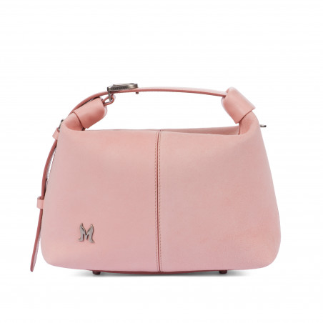 Bolso de mano para dama 037-1g 01 ante rosa bebé
