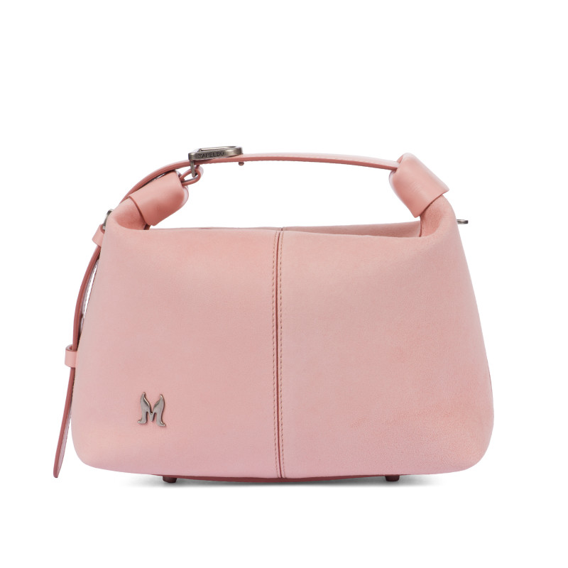 Bolso de mano para dama 037-1g 01 ante rosa bebé