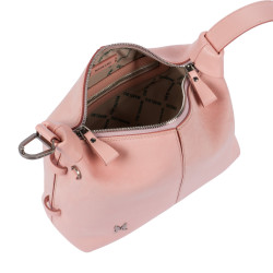 Bolso de mano para dama 037-1g 01 ante rosa bebé