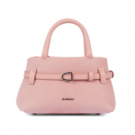 Bolso de mano de mujer 056g 01 camoscio baby pink