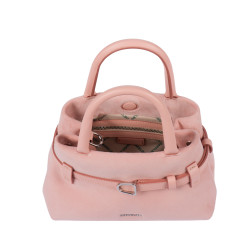 Bolso de mano de mujer 056g 01 camoscio baby pink