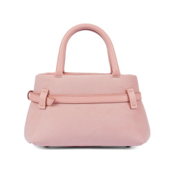 Bolso de mano de mujer 056g 01 camoscio baby pink