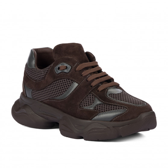 Zapatillas deportivas de mujer 6102 chocolate combinado