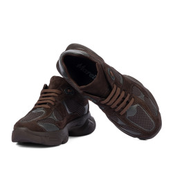 Zapatillas deportivas de mujer 6102 chocolate combinado