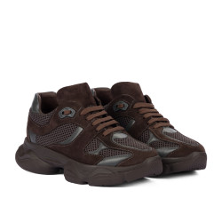 Zapatillas deportivas de mujer 6102 chocolate combinado