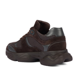 Zapatillas deportivas de mujer 6102 chocolate combinado