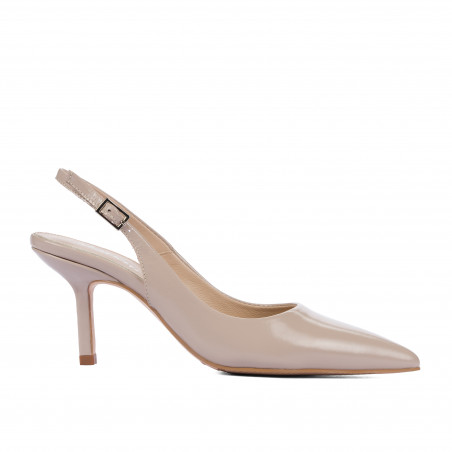 Sandalias de mujer 1328 charol arena