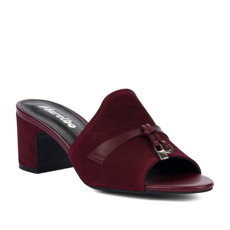 Sandalias mujer 1367 burdeos de ante