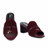 Sandalias mujer 1367 burdeos de ante