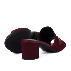 Sandalias mujer 1367 burdeos de ante