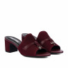 Sandalias mujer 1367 burdeos de ante