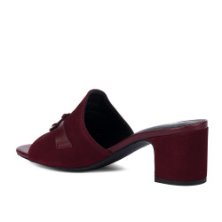 Sandalias mujer 1367 burdeos de ante