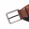 Cinturón hombre 18b croco negro+marrón