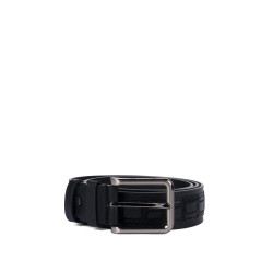 Cinturón hombre 18b negro+croco negro