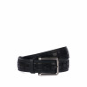 Cinturón hombre 18b negro+croco negro