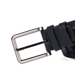 Cinturón hombre 18b negro+croco negro