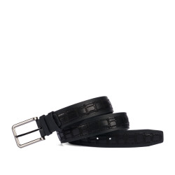 Cinturón hombre 18b negro+croco negro