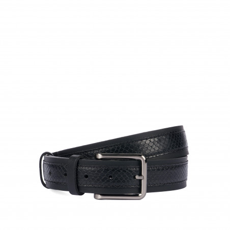 Cinturón hombre 18b negro+serpiente negro