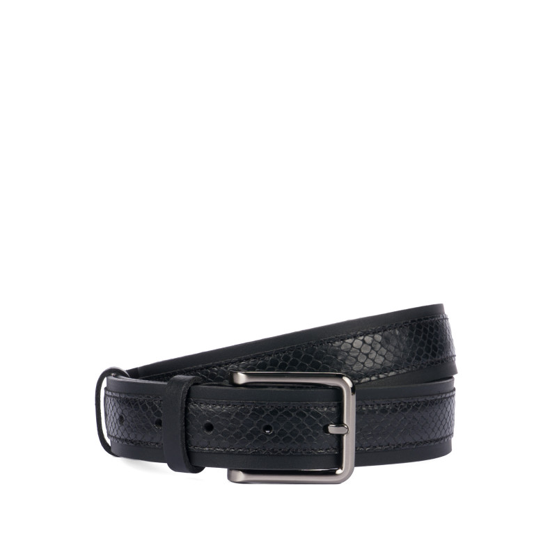 Cinturón hombre 18b negro+serpiente negro