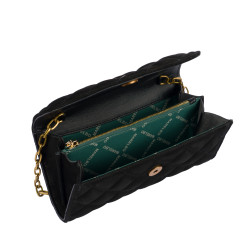 Bolso de hombro para mujer 048g gamuza negra