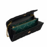 Bolso de hombro para mujer 048g gamuza negra