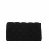 Bolso de hombro para mujer 048g gamuza negra