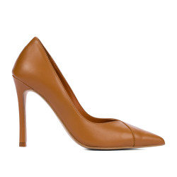 Zapatos elegantes para dama 1330 marrón coñac