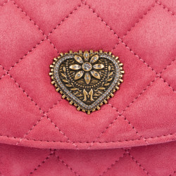 Bolso de hombro para mujer 048g gamuza rosa barbie