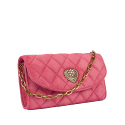 Bolso de hombro para mujer 048g gamuza rosa barbie