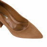 Zapatos elegantes de dama 1315 de gamuza chocolate