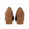 Zapatos elegantes de dama 1315 de gamuza chocolate
