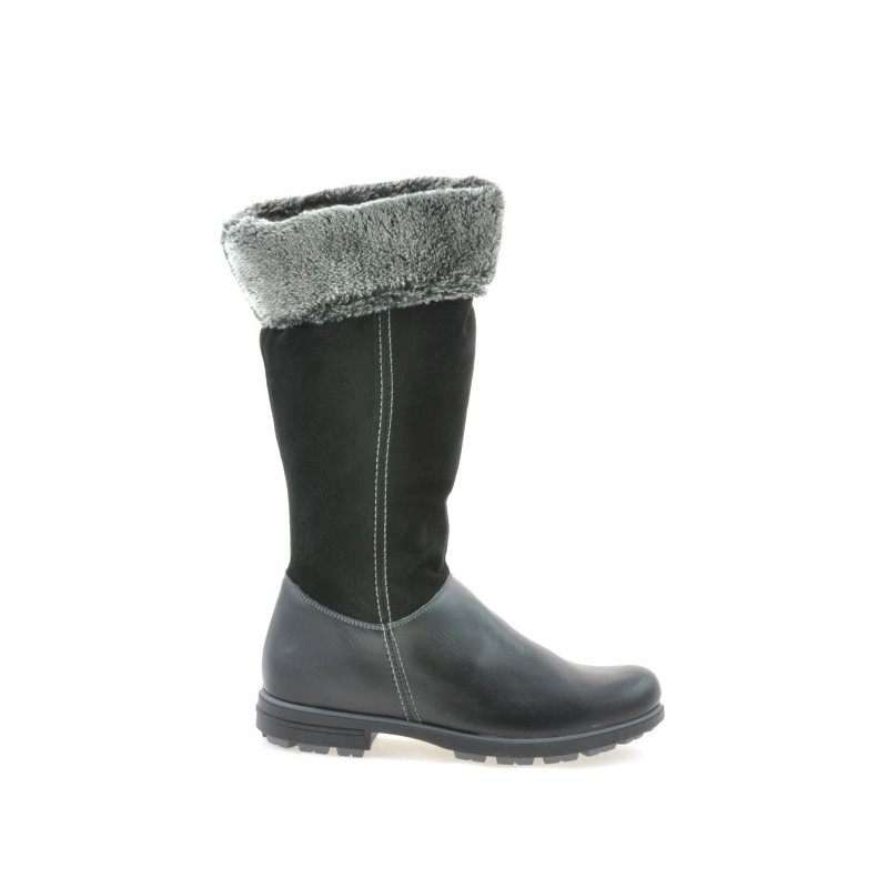 Botas mujer 3224 negro combinado
