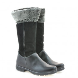 Botas mujer 3224 negro combinado
