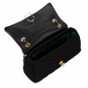 Bolso de mujer de hombro 052g gamuza negra