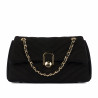 Bolso de mujer de hombro 052g gamuza negra