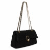 Bolso de mujer de hombro 052g gamuza negra