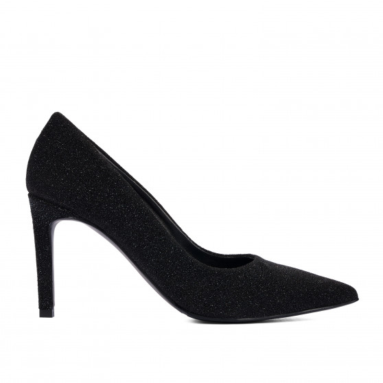 Zapatos elegantes de mujer 1366 negro terciopelo nacarado