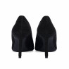 Zapatos elegantes de mujer 1366 negro terciopelo nacarado