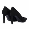 Zapatos elegantes de mujer 1366 negro terciopelo nacarado