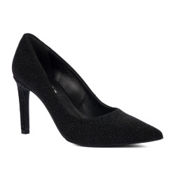 Zapatos elegantes de mujer 1366 negro terciopelo nacarado