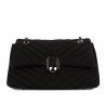 Bolso de mujer de hombro 052g 01 gamuza negra