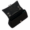 Bolso de mujer de hombro 052g 01 gamuza negra
